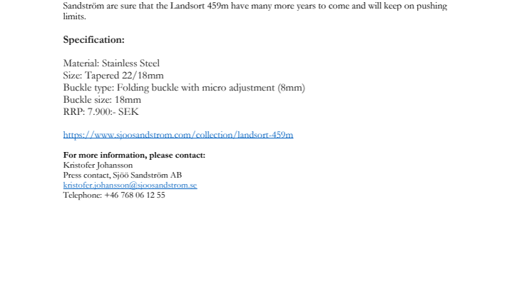 Adding steel bracelet to the Landsort 459m collection, eng.pdf
