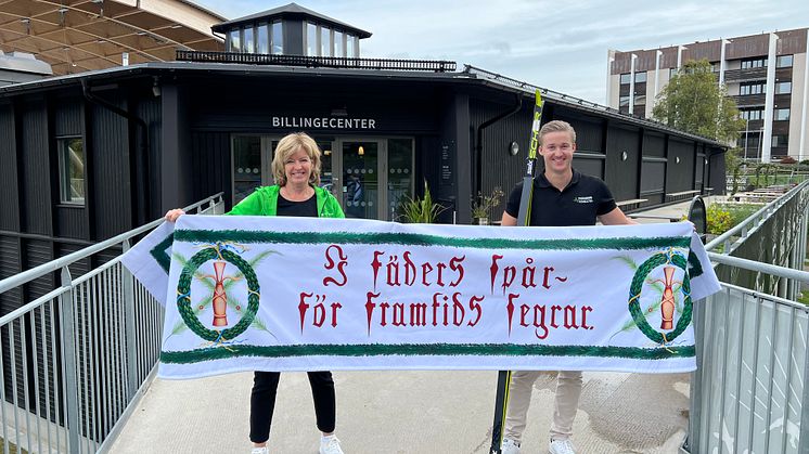 Lotta Stigsdotter och Patrik Johansson gläds över att partnerskapet med Vasaloppet utökas på Billingen. Foto: Next Skövde