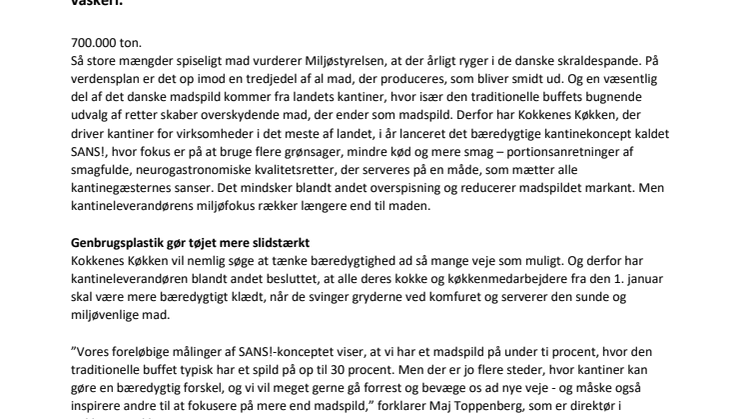 5.000 bæredygtige kokkejakker og forklæder på vej til Kokkenes Køkken