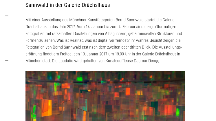 „Was wahr“ – Einladung zur Vernissage von Kunstfotograf Bernd Sannwald