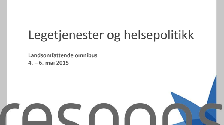 Helsepolitisk undersøkelse 2015
