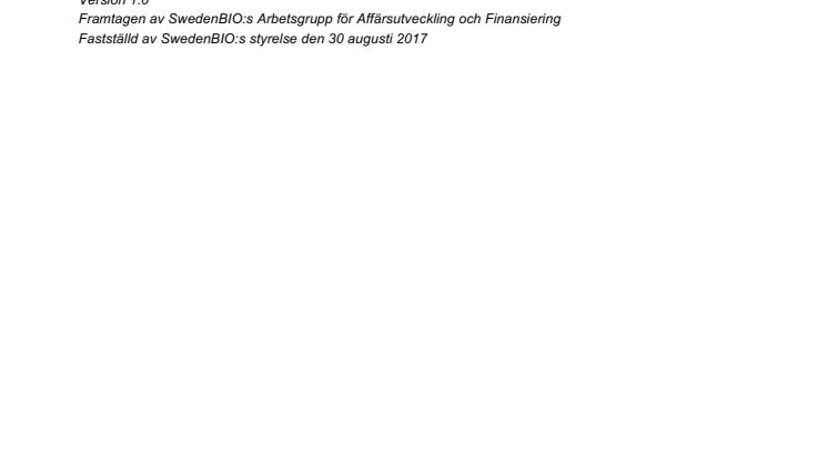 SwedenBIOs rekommendation för informationsgivning 