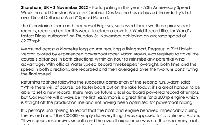 3 November - Cox Marine achieves Diesel Outboard World and National Speed Record.pdf