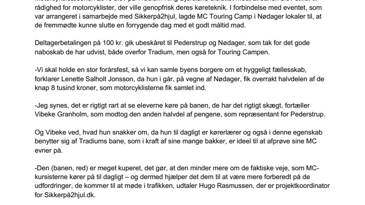 Sikkerhed og fællesskab på Tradium Ring Djursland.