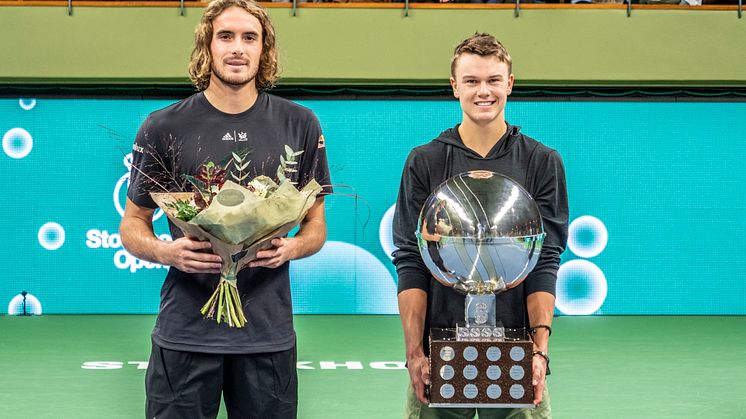 Stefanos Tsitsipas och Holger Rune 
