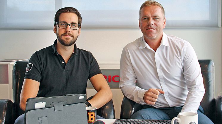Tommie Blomstedt och Niklas Grandien på Xelent Office i Gävle.