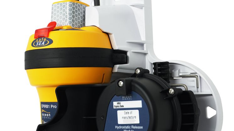 Hi-res image - Ocean Signal - The Ocean Signal SafeSea EPIRB1 Pro with Category 1 Auto Deploy Bracket 
