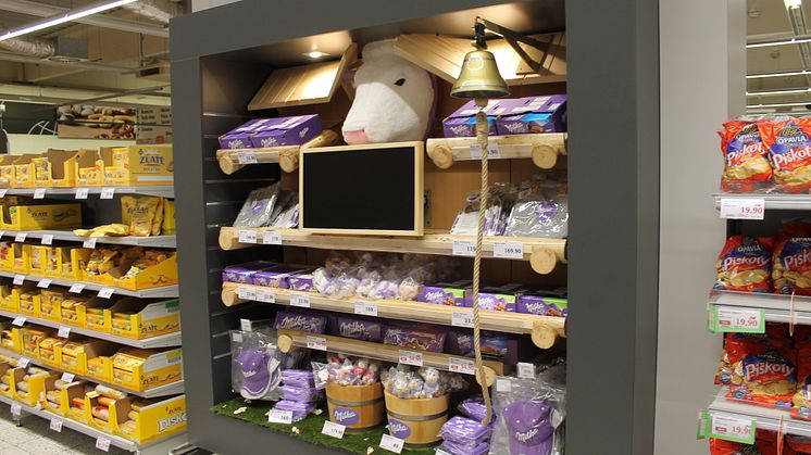 Milka nové shelf-in-shelf vystavení