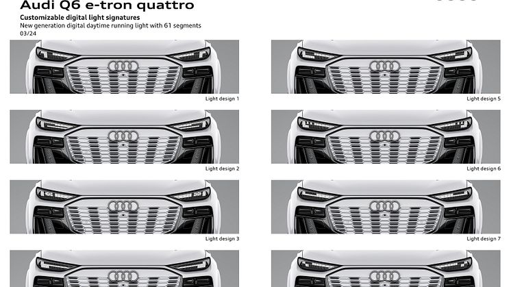 Audi Q6 e-tron - 8 digitale forlygtesignaturer