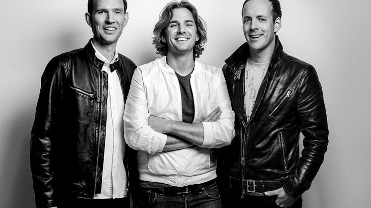 Fredrik Berglund, Martin Rolinski och Simon Ljungman – grundare av We Are Voice