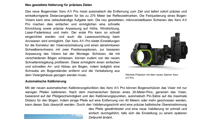 PM Garmin Xero A1i Pro