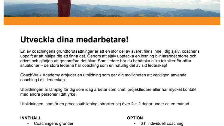 CWA Produktblad Coachande Ledarskap