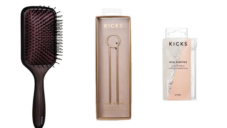 KICKS Beauty relanserer hele sitt sortiment av hårbørster og hårtilbehør