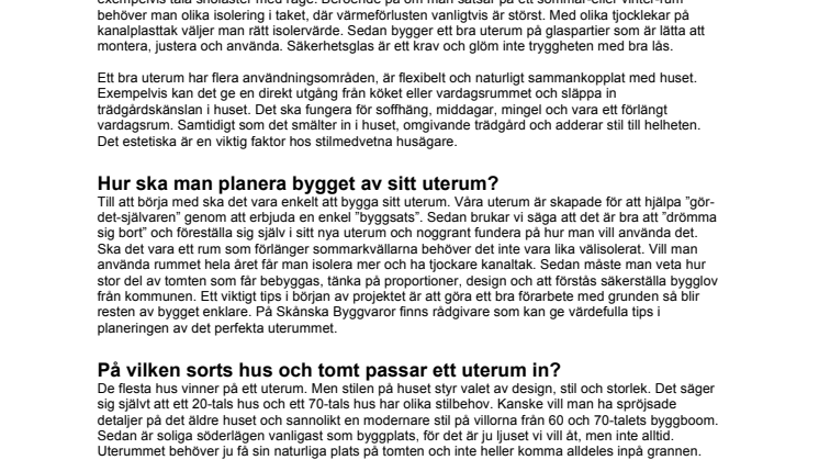 Skånska Byggvarors "uterumsskola"