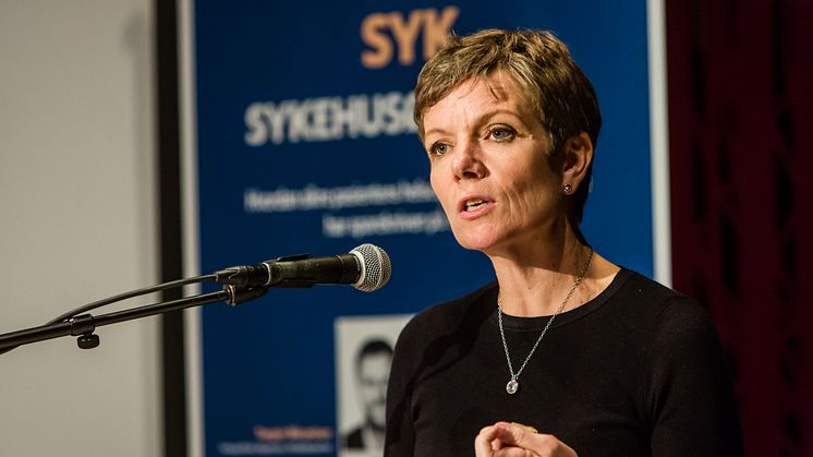 IKKE FORNØYD: - Politikerne har store ambisjoner på vegne av helsetjenesten. Ambisjonsnivået krever at sykehusene får en større andel av budsjettet, sier president Marit Hermansen. FOTO: Thomas Barstad Eckhoff