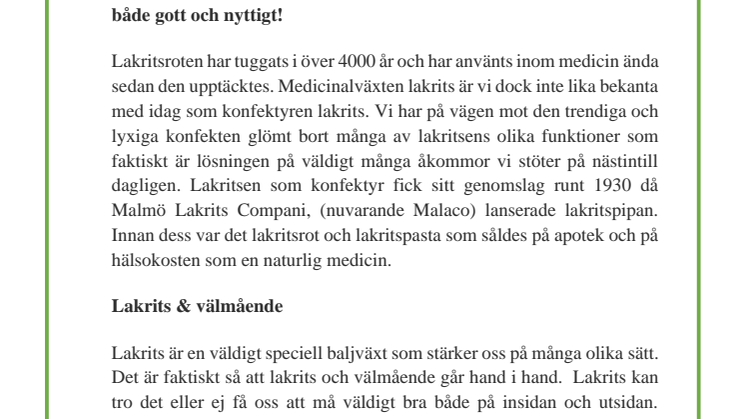 LAKRITS - DEN NATURLIGA MEDICINEN 