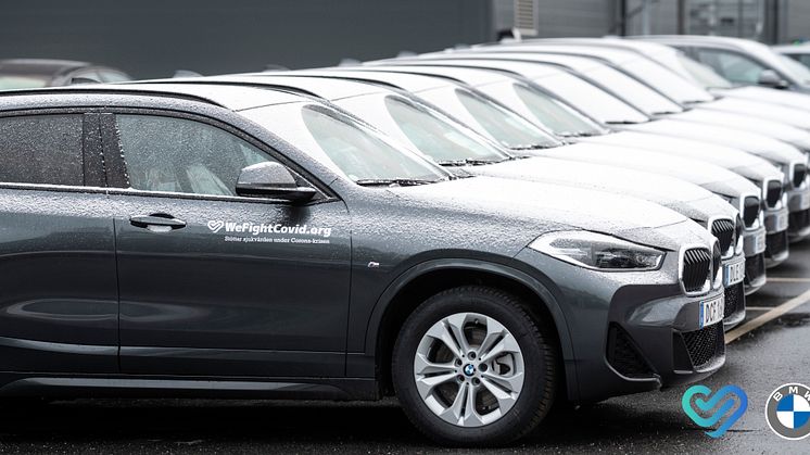 BMW tillför fler bilar för smittofri transport för vårdpersonal 