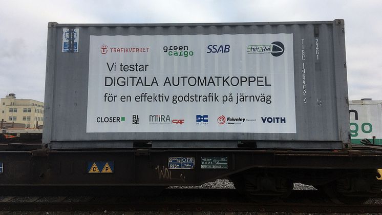 ​Green Cargo testar digitala automatkoppel för effektivare godstrafik på järnväg i unikt europeiskt samarbete