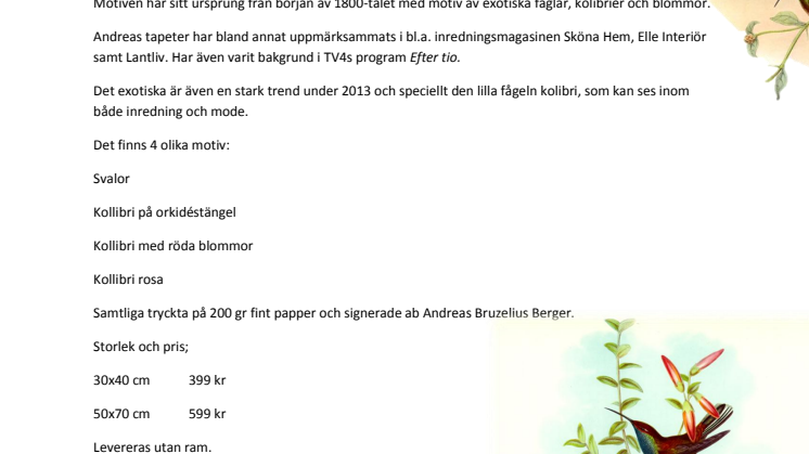 Exotic feathers i moltazdesignshop. Posters av Andreas Bruzelius Berger