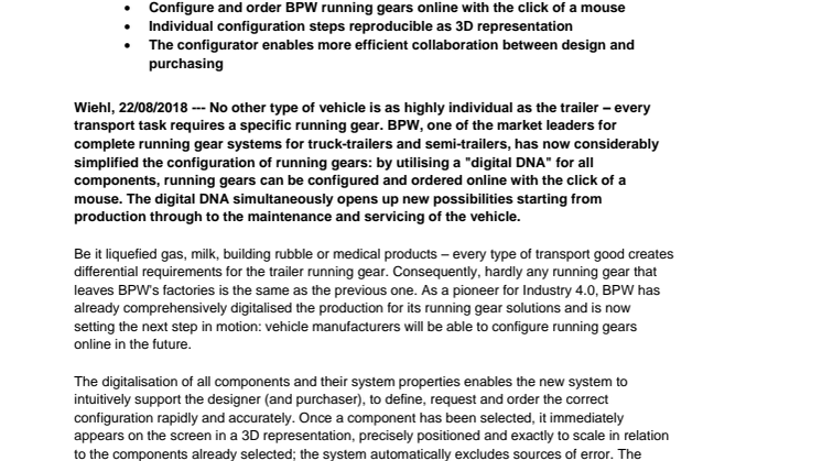 Born digital: BPW is revolutionising the configuration, ordering and production of running gears