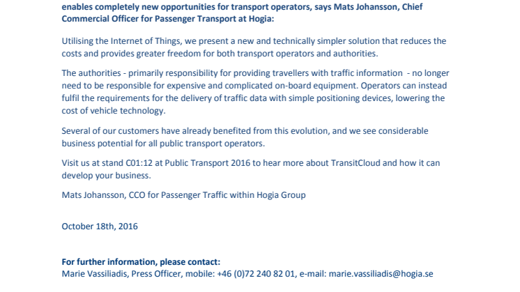 Transport operators roll in the changes