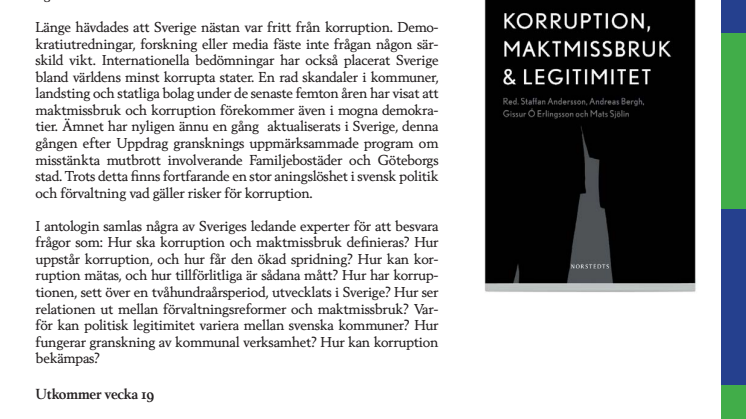 Korruption, maktmissbruk och legitimitet