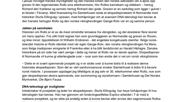 Norskledet ekspedisjon åpnet viktig vikinggrav i Normandie 