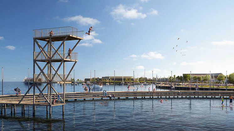 En uppdaterad strandpromenad är en del av förslaget från Dreem Arkitekter