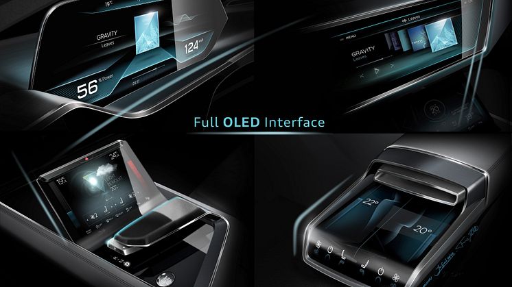 Audi e-tron quattro concept – OLED-based operating and display concept