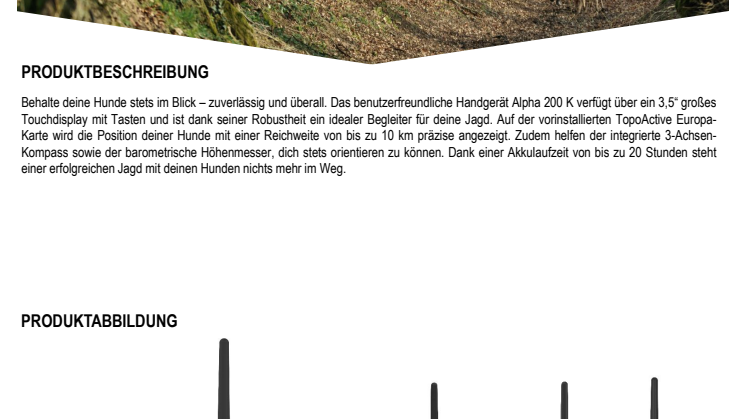 Garmin Datenblatt Alpha 200 K