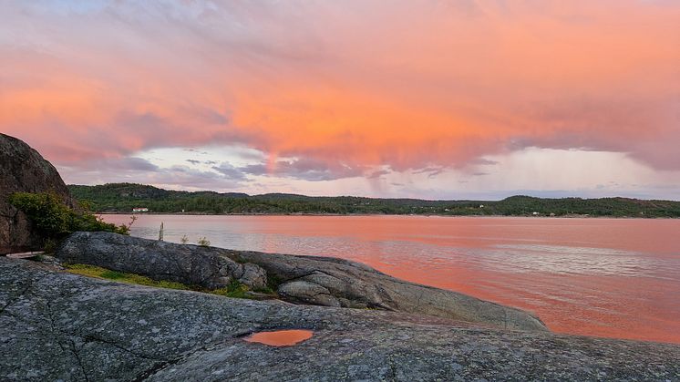 Skjærgård i solnedgang (Foto: Trude Borch/Akvaplan-niva)