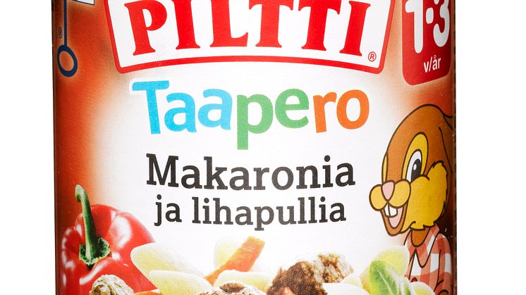 Piltti Taapero, Makaronia ja lihapullia 250 g, 1–3-vuotiaille