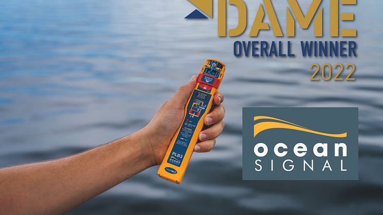 The Ocean Signal rescueME PLB3 has been announced as the DAME Design winner 2022