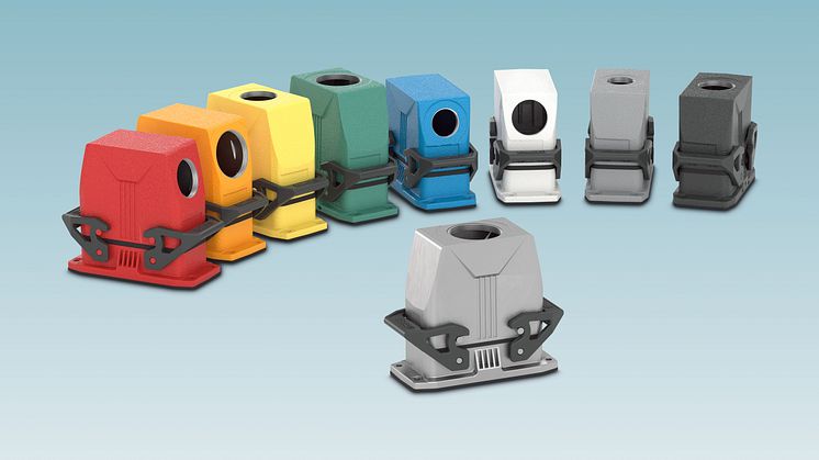 Heavy-duty connectors in various colours