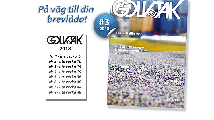 Återvinning och hållbarhet är temat i nya numret av branschtidningen Golv till Tak