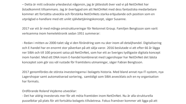 NetOnNet söker ny VD!