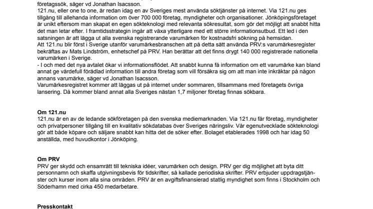 Unik informationstjänst ger tillgång till alla svenska varumärken