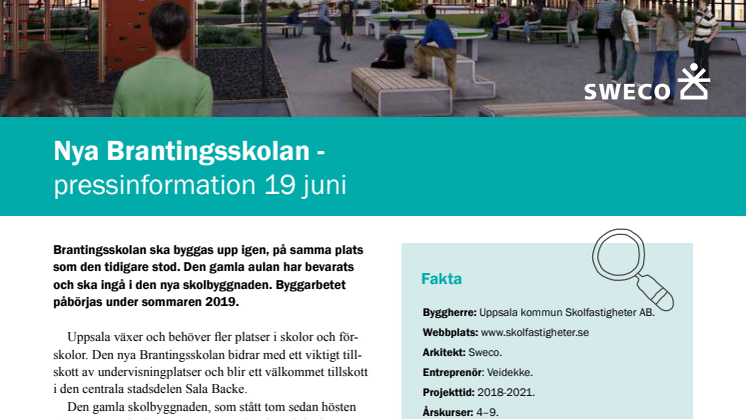Spadtag markerar starten för bygget av Brantingsskolan