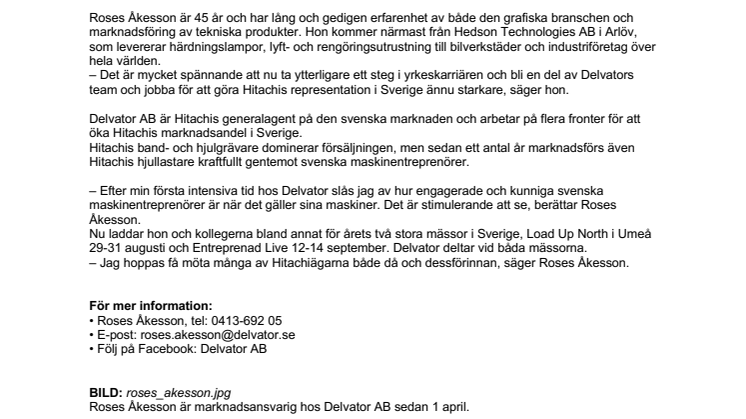 Roses tar över Delvators marknadsföring