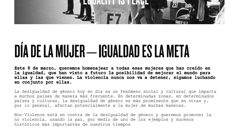 El Dia de la Mujer - Igualdad es la meta