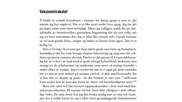 Kapittel om vaksine: Utdrag fra Drivkraft av Høybråyen