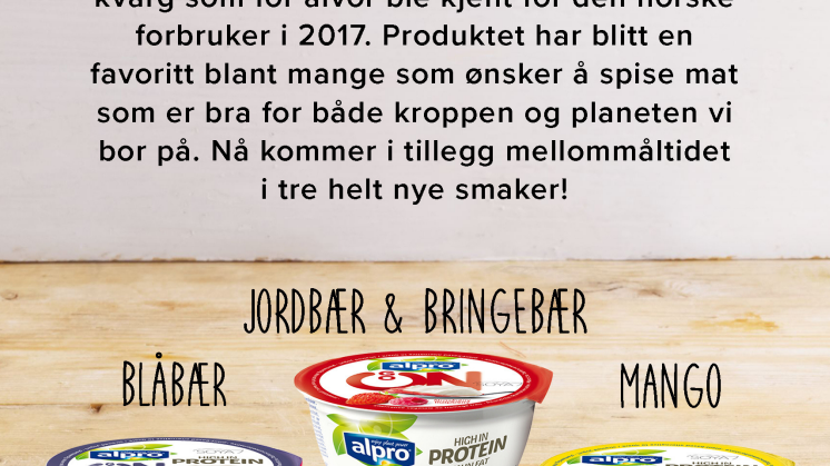 NYHET! Den proteinrike Alpro-favoritten får selskap av tre nye varianter