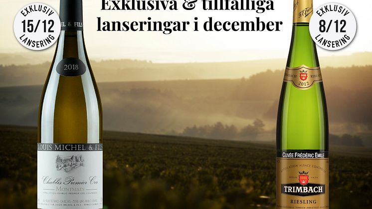 Louis Michel et Fils Montmain 2018 och Trimbach Cuvée Frédéric Emile  2012