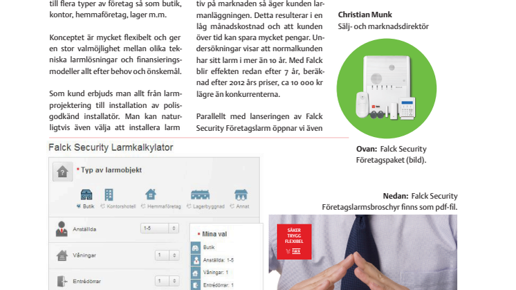 Falck Security lanserar nytt bättre företagslarm