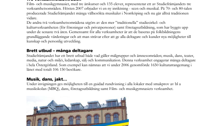 Landshövdingen inviger Studiefrämjandets lokaler i Norrköping