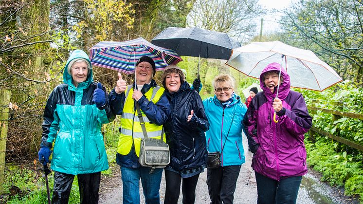 Eileen Robinson leads a Summerseat Health Walk.