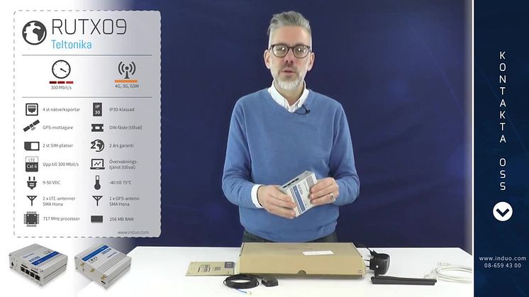 RUTX09 från Teltonika robust 4G router: konfiguration och hårdvaruöversikt