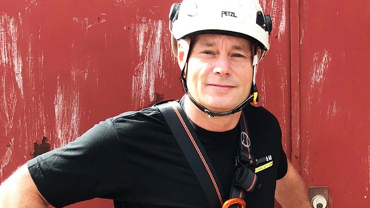 Christian Persson, affärsområdeschef för fallskydd på Klätterteknik