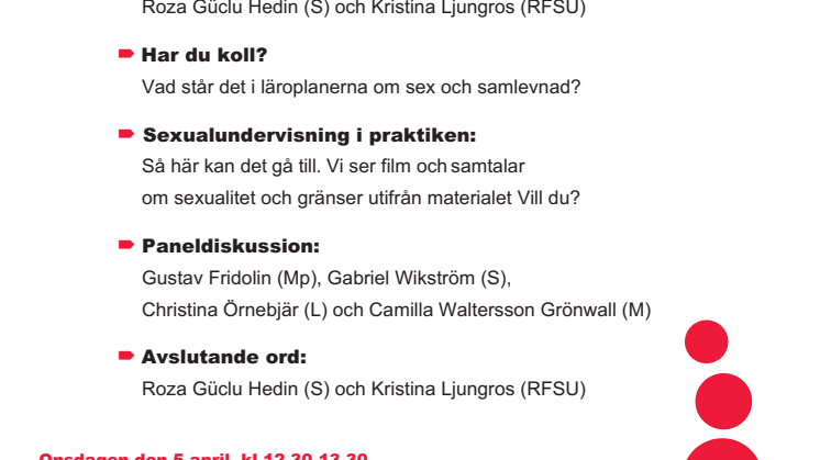 RFSU sexualupplyser Gustav Fridolin och Gabriel Wikström i riksdagen