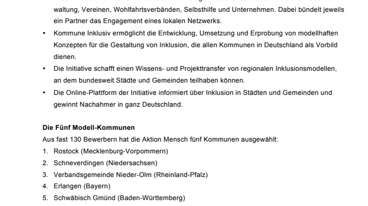 Start von Initiative „Kommune Inklusiv“